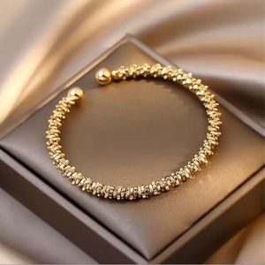 Gold plated cuff bracelet